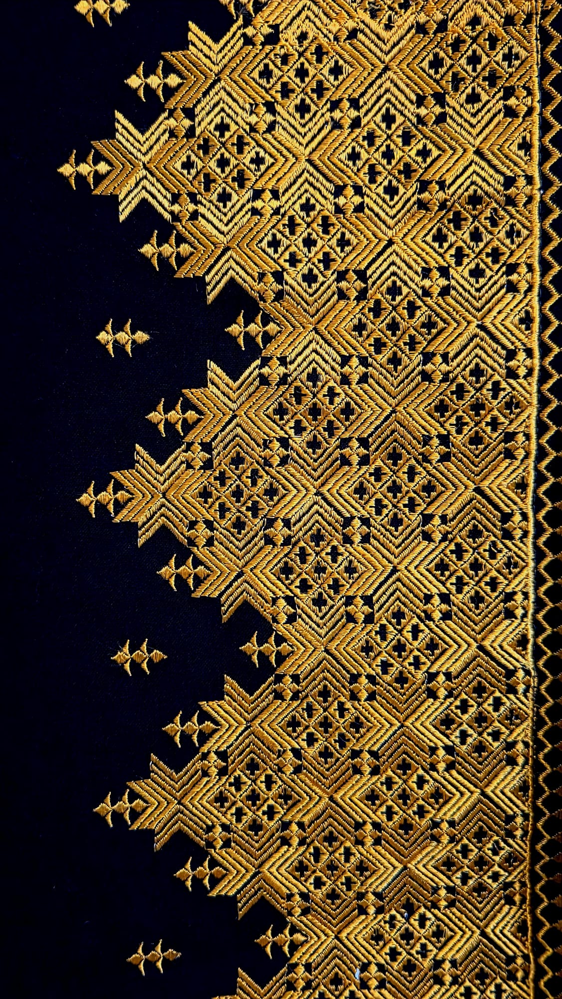 Golden Embroidered Afghan Suit Set 