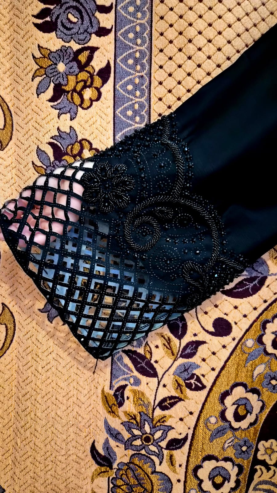 Black Embroidered Abaya