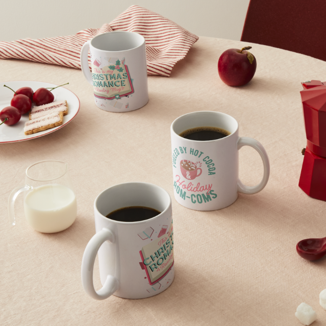 Christmas Romance Reading + Movie Watching Mug - Bundle