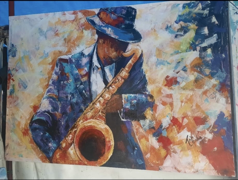 Tatenda Thumba-Jazz-Man-Tatenda's-Art-1 Piece