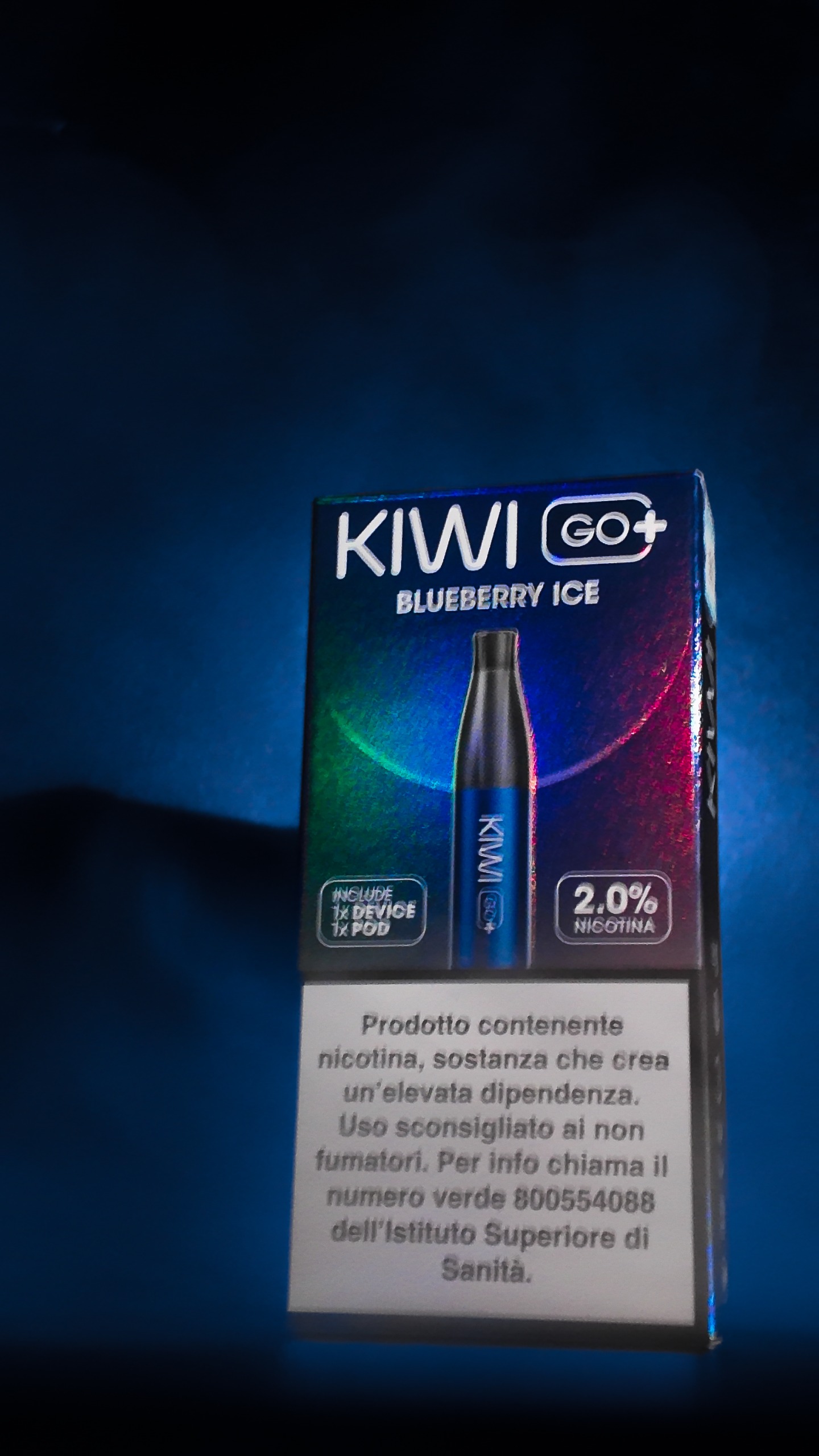 Kiwi Go + Starter kit + Pod precaricata Blueberry Ice  