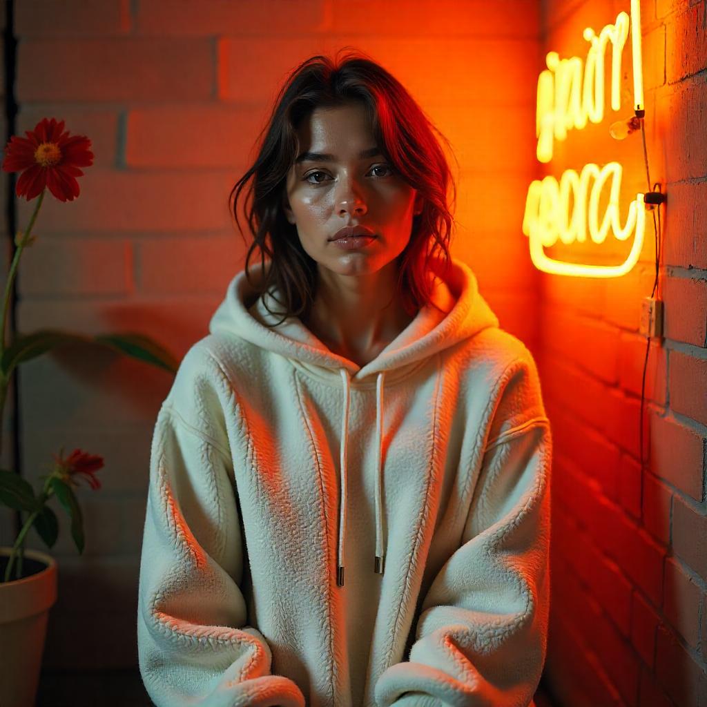 Sudadera con capucha blanca