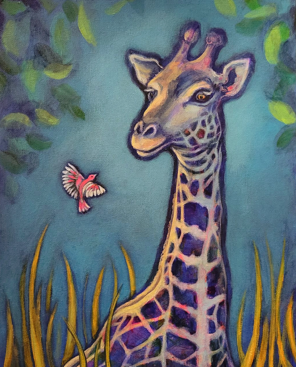 Giraffe and Bird