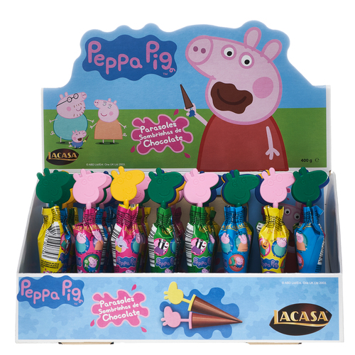 Peppa Pig Chocolate Umbrellas 40X10GRS