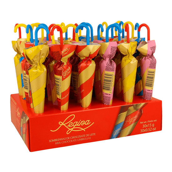 Regina Milk Chocolate Umbrellas 30X15GRS