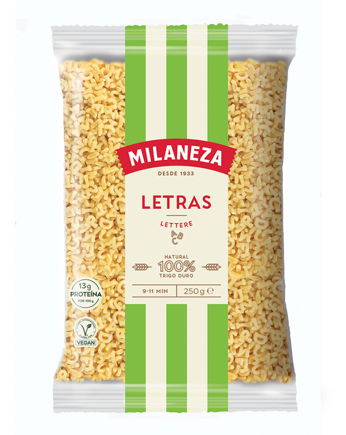 Milanesa Letras Pasta 250 GRS