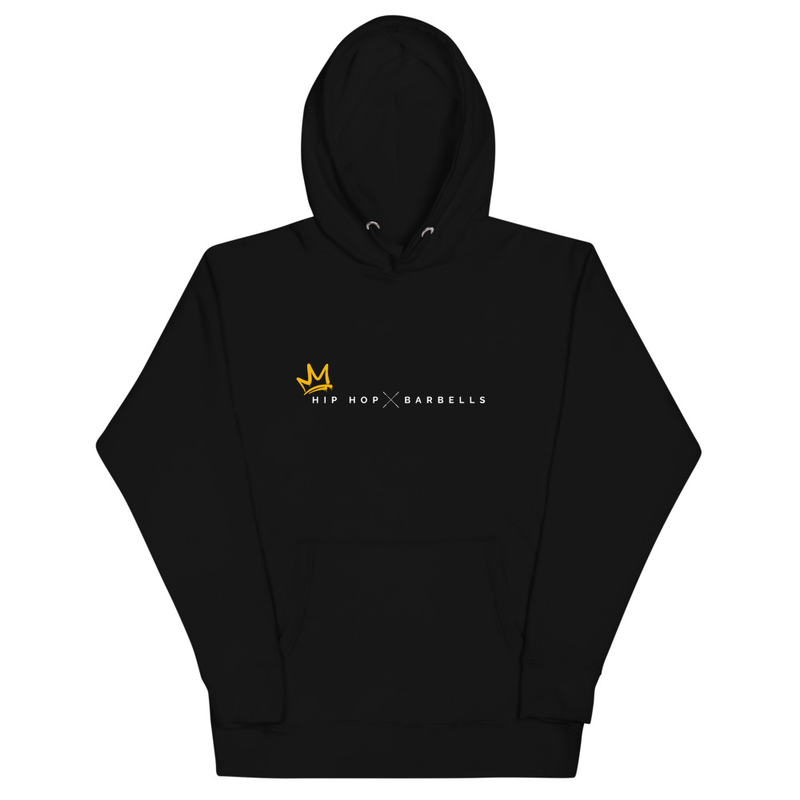 Hip Hop & Barbells Crown Hoodie - Black