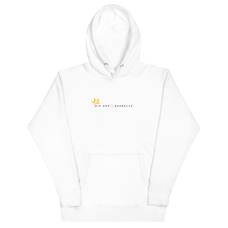 Hip Hop & Barbells Classic Crown Hoodie - White