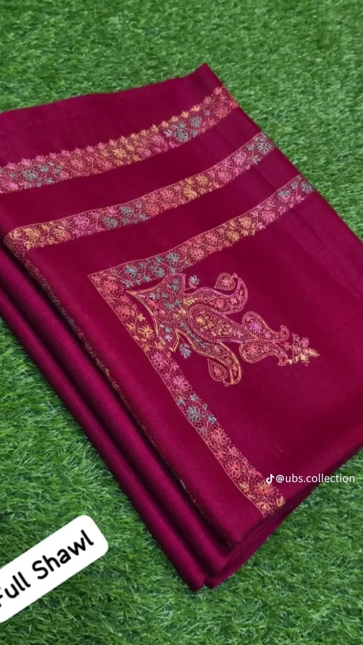 Wool Pashmina 3 pc suit with Shawl 