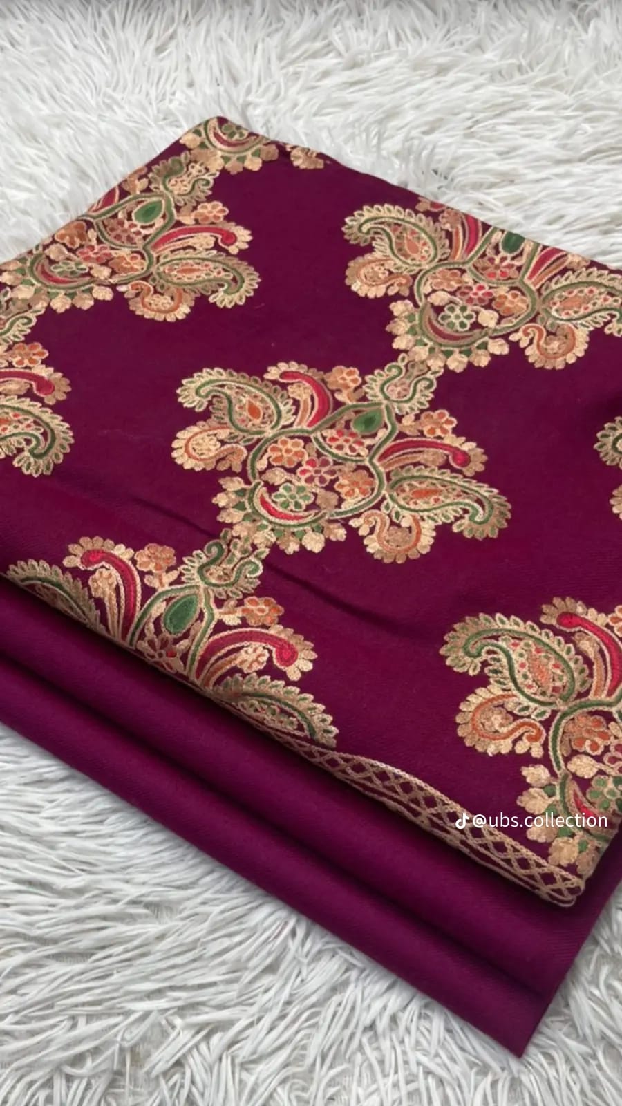 Wool Pashmina 3 pc suit with Shawl 