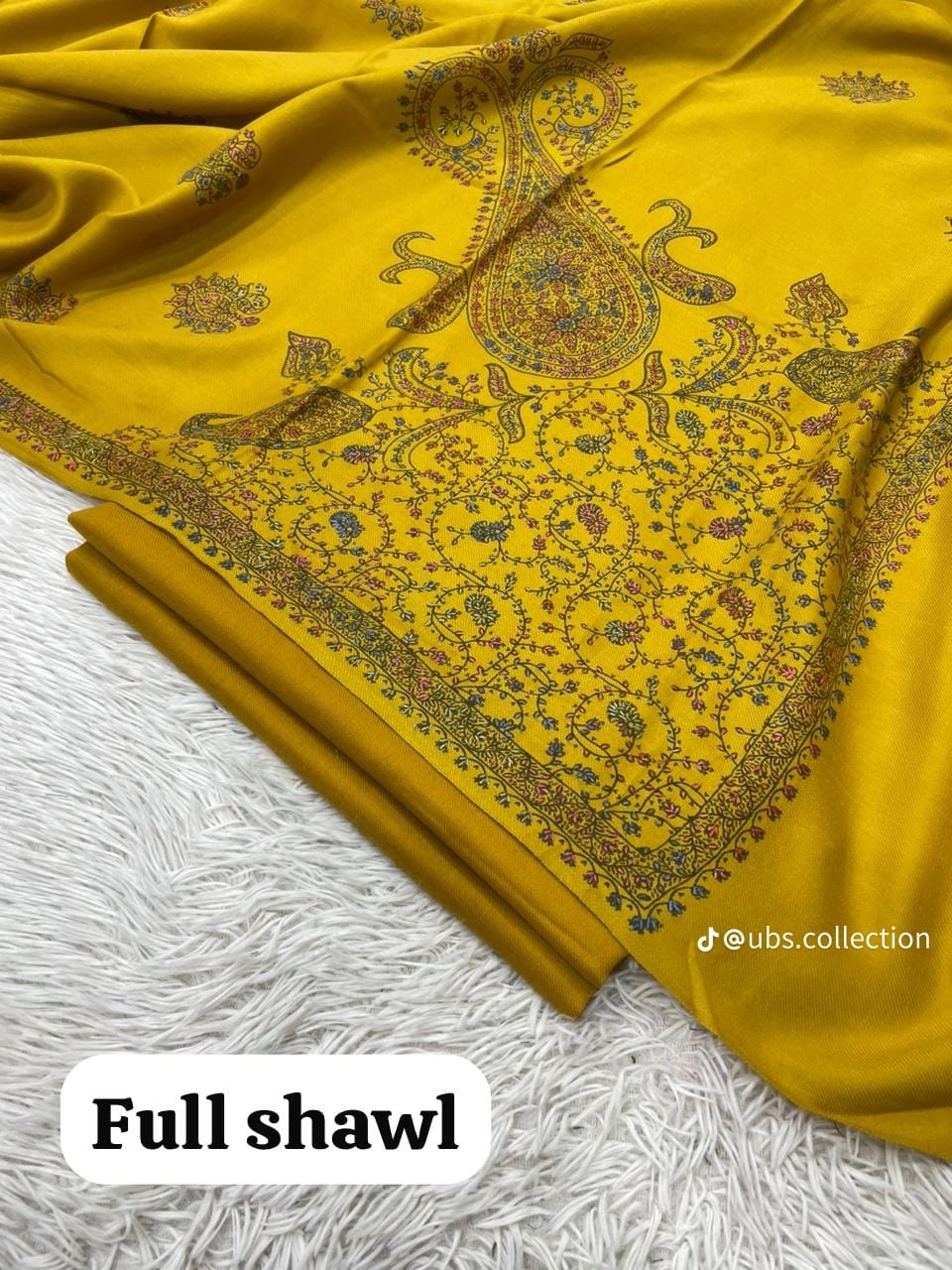 Wool Pashmina 3 pc suit with Shawl 