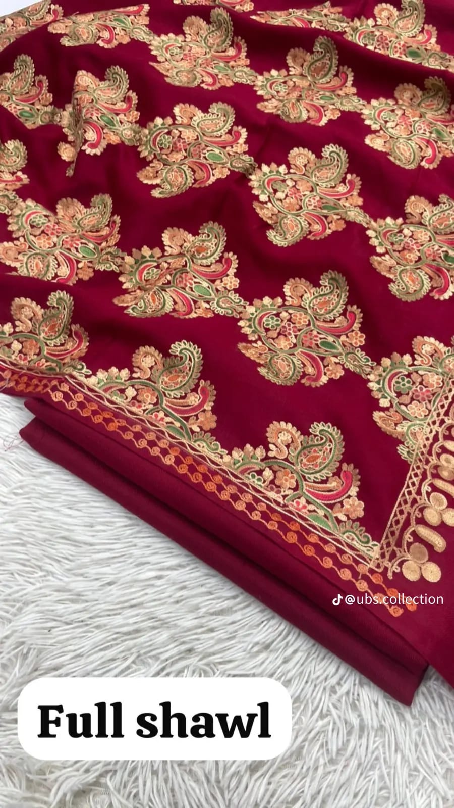 Wool Pashmina 3 pc suit with Shawl
