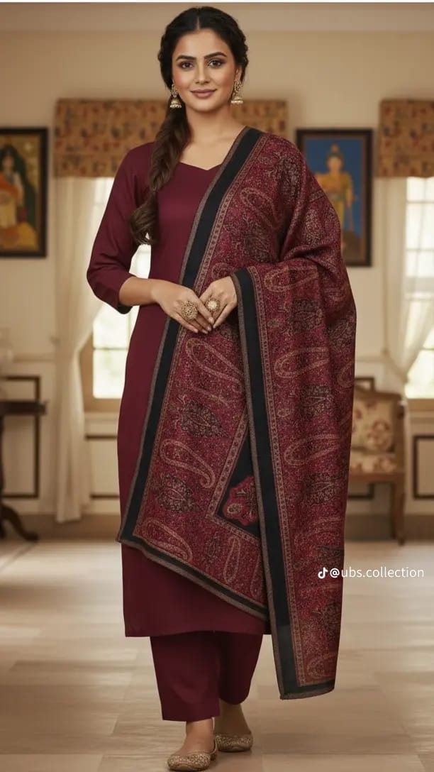Wool Shawl 3 PC SUIT