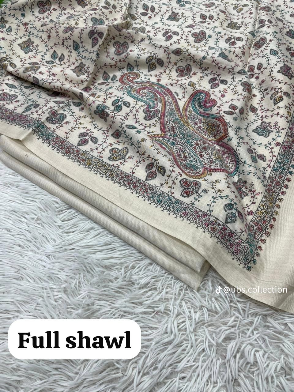 Wool Pashmina 3 pc suit with Shawl 