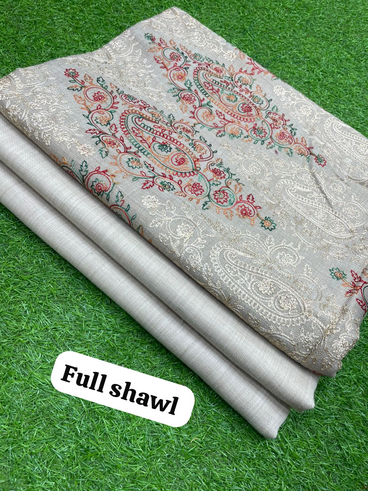 3-Pc Suit with Embroidered Shawl 