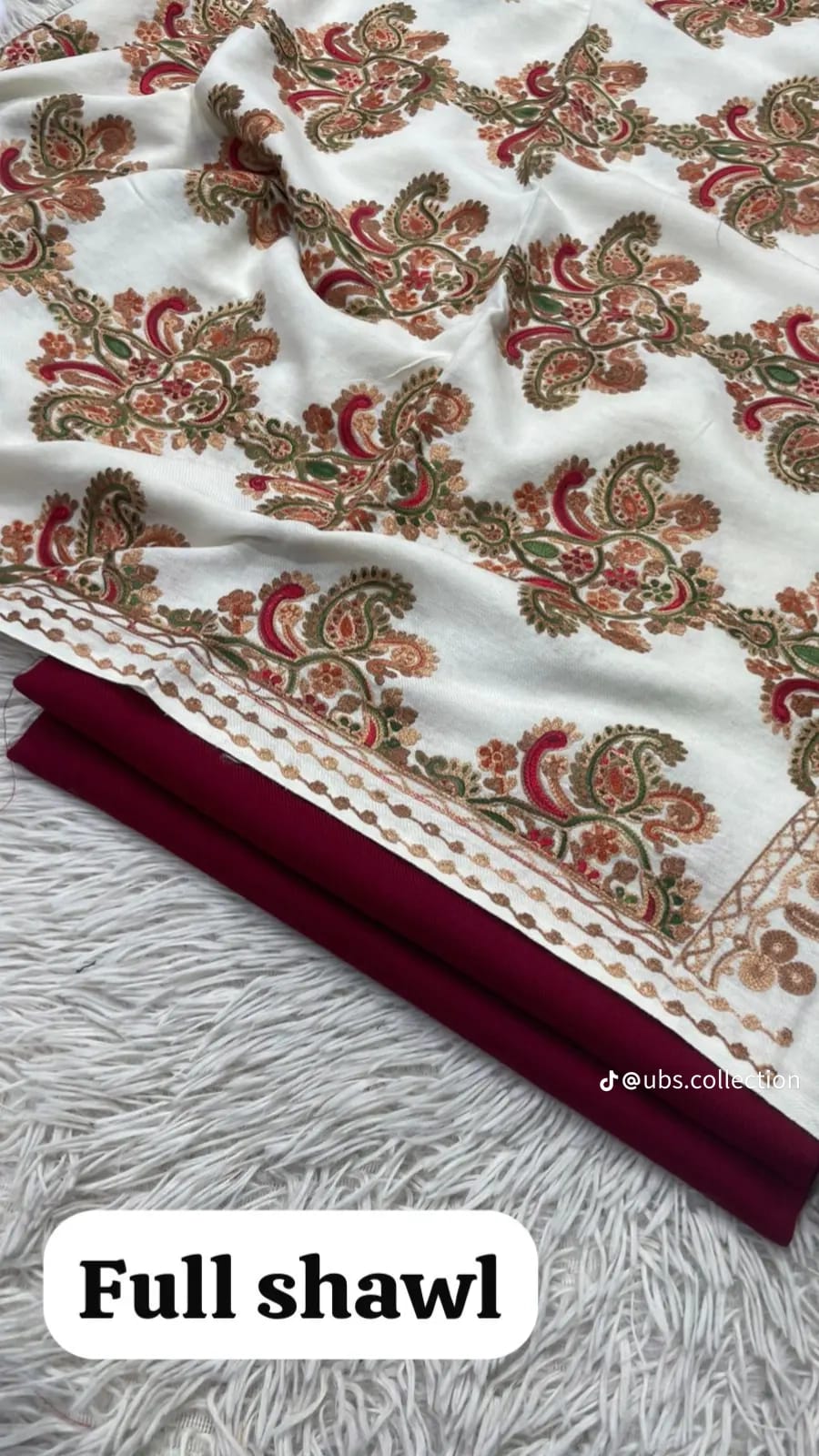 Wool Pashmina 3 pc suit with Shawl 