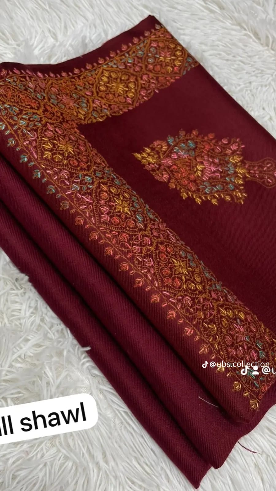 Wool Pashmina 3 pc suit with Shawl 