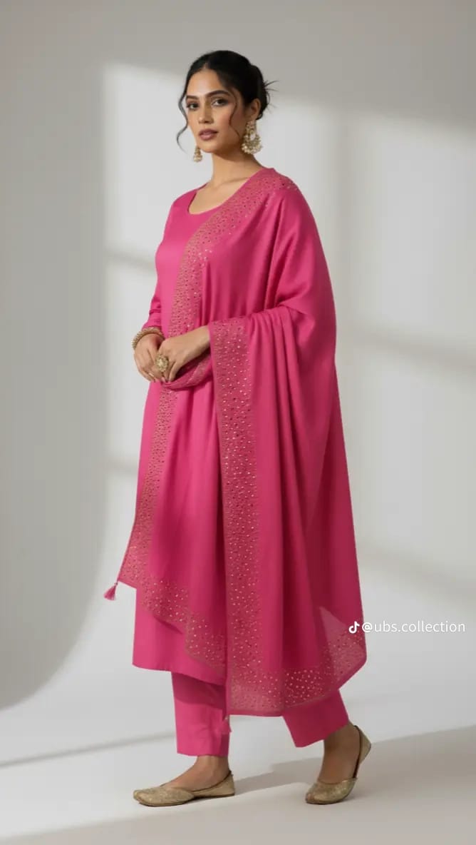 3-Pc Suit with Embroidered Shawl 