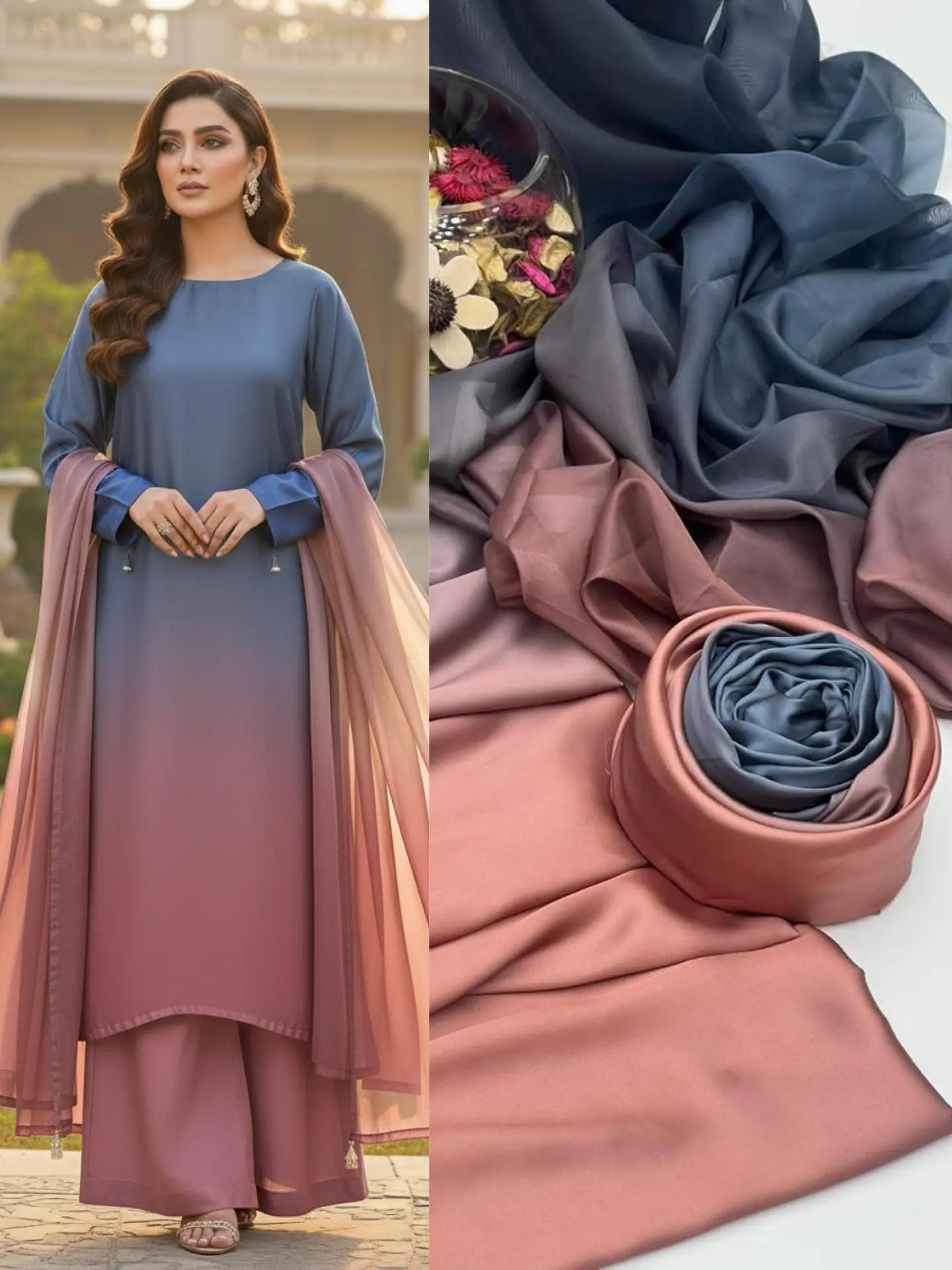 Silk Shamoos 3 colors Unstiched 