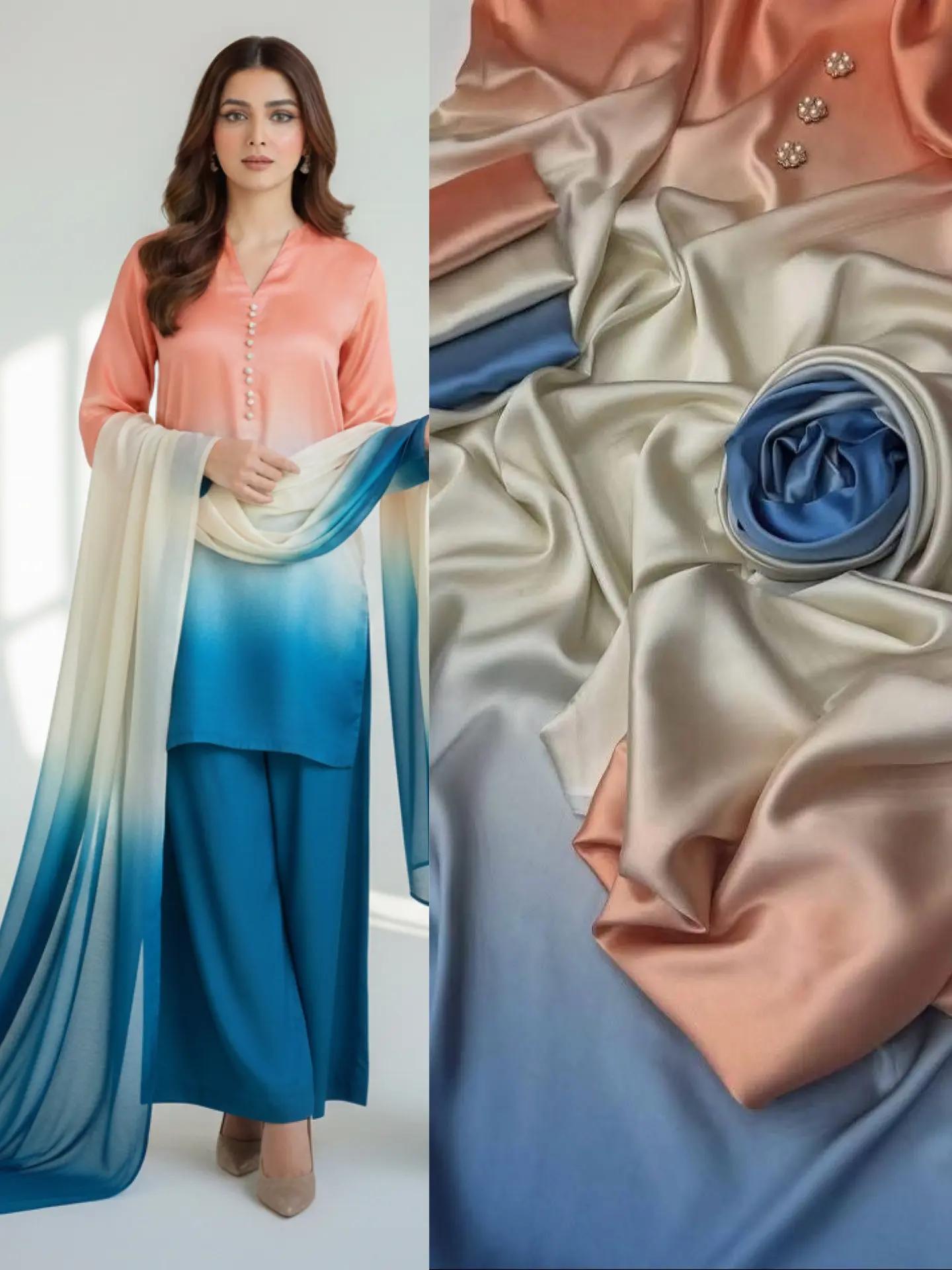 Silk Shamoos 3 colors Unstiched 