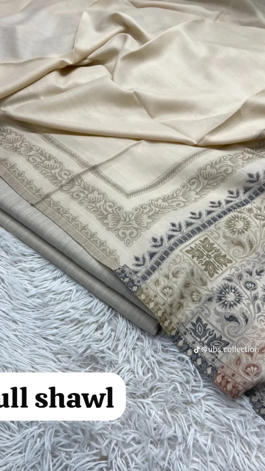 Wool Pashmina 3 pc suit with Shawl 