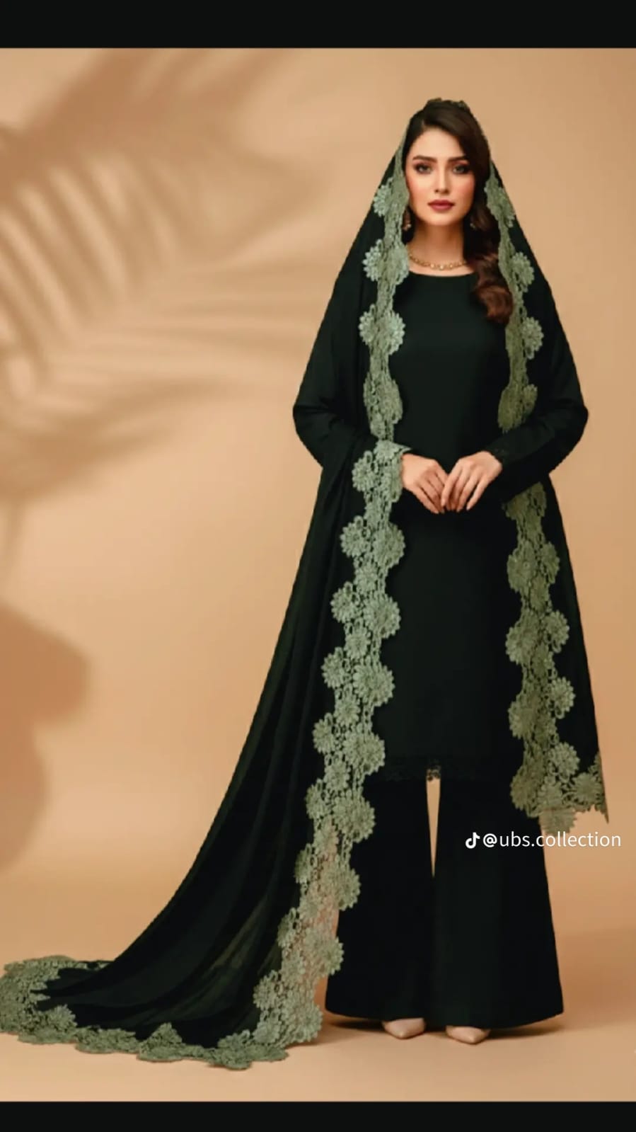 Wool Pashmina 3 pc suit with Shawl