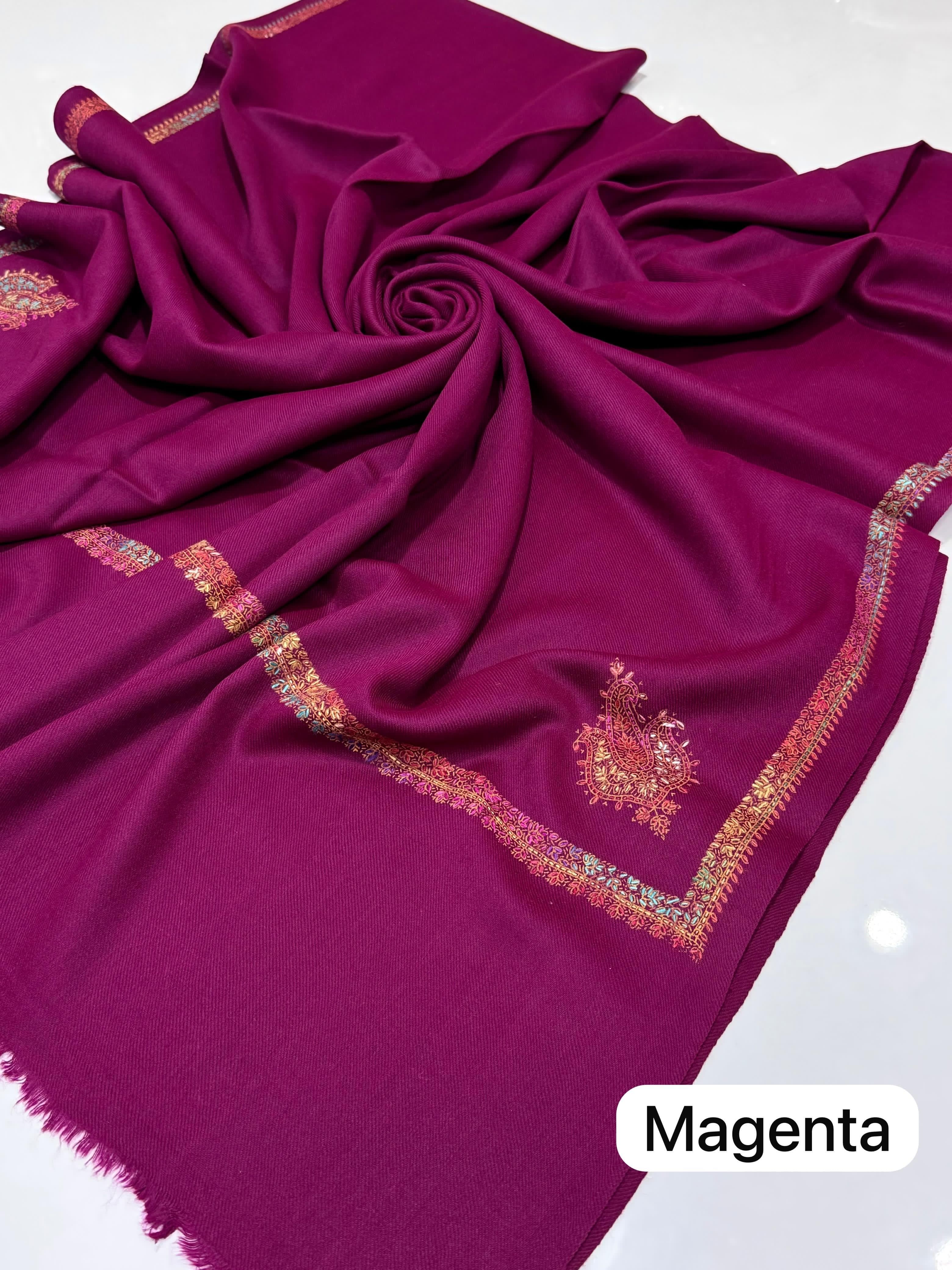 Kashmiri embroidery PASHMINA full shawl.