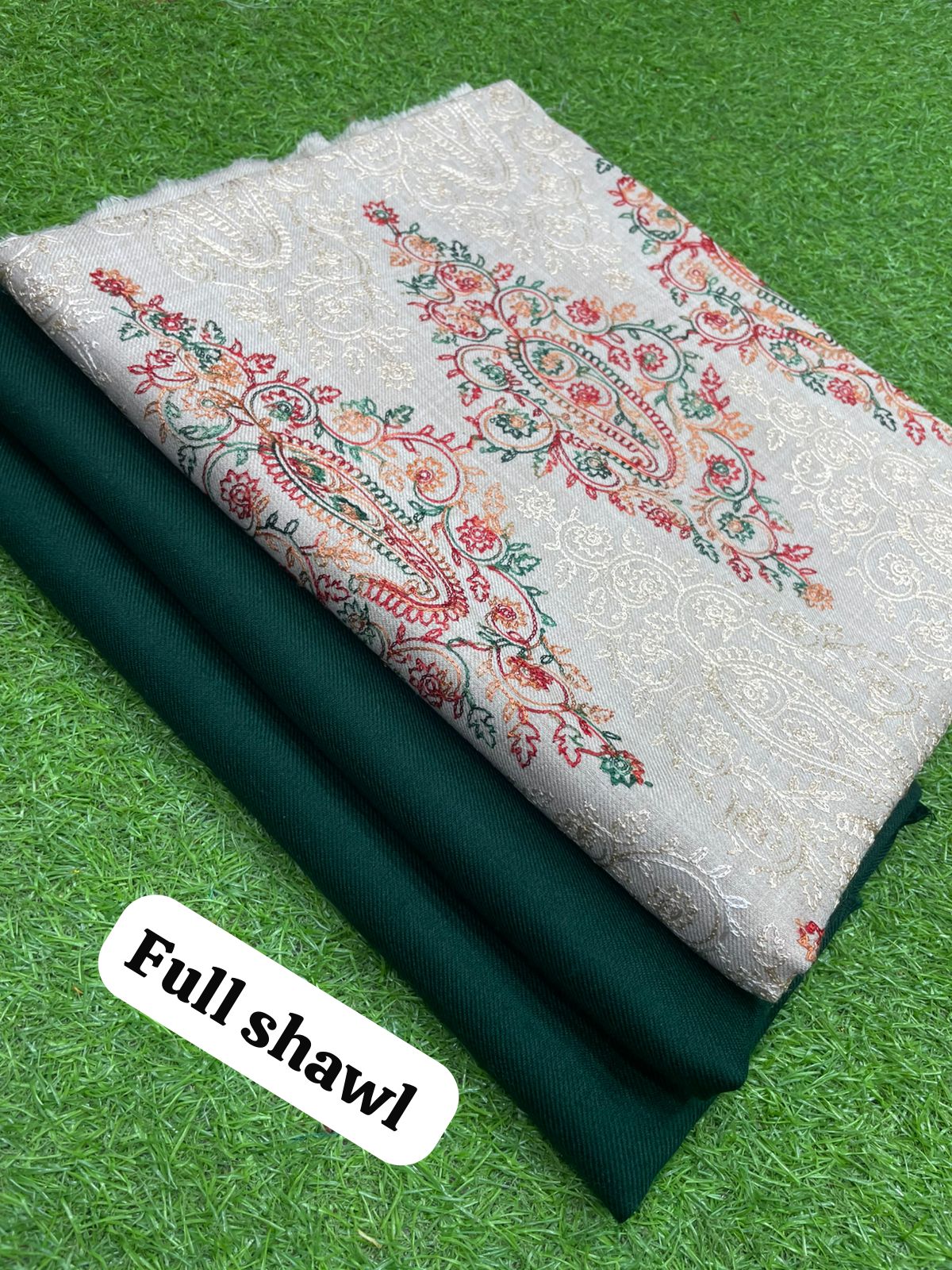 3-Pc Suit with Embroidered Shawl 