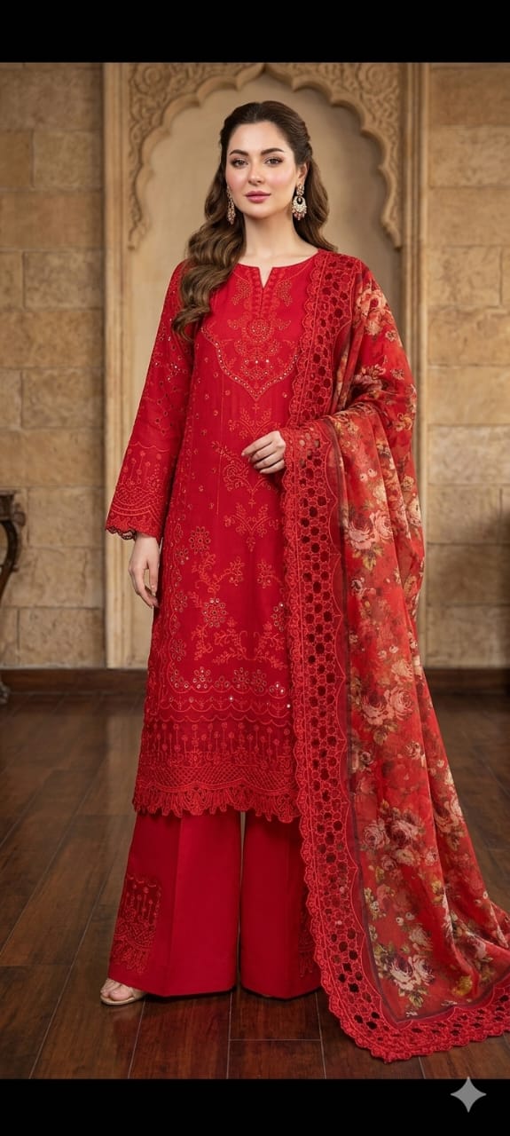 Lawn Embroidered 3pc Unstitched 