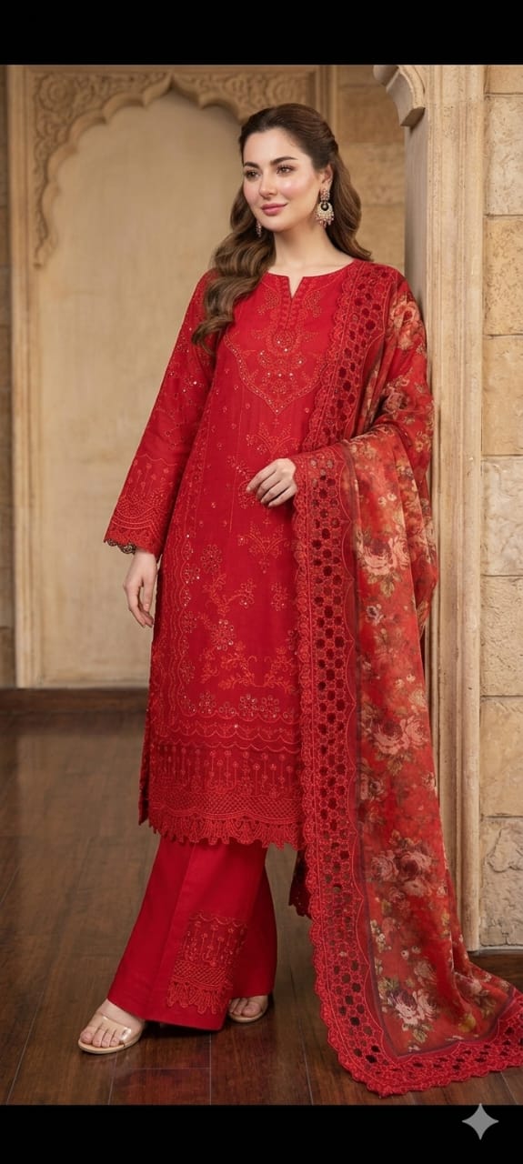 Lawn Embroidered 3pc Unstitched 