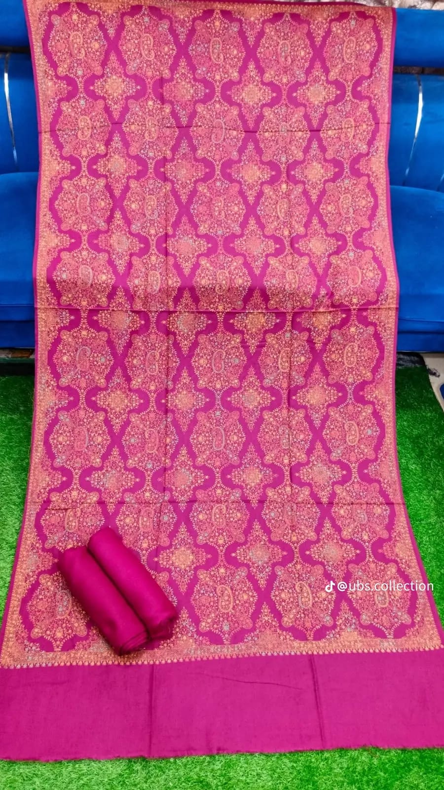 Wool Pashmina 3 pc suit with Shawl