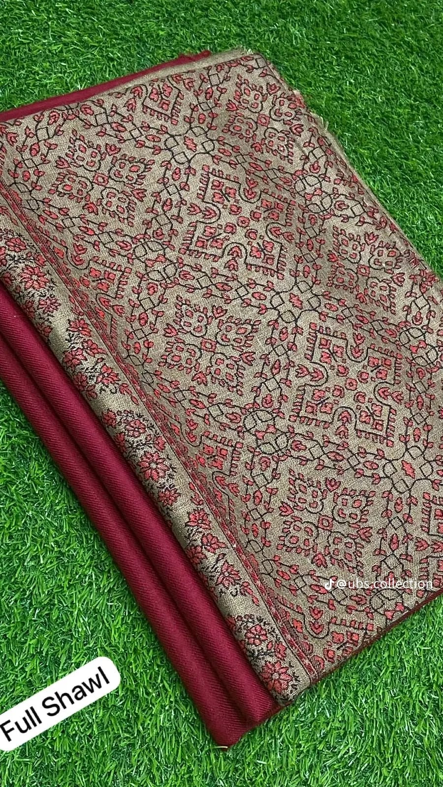 Wool Pashmina 3 pc suit with Shawl 