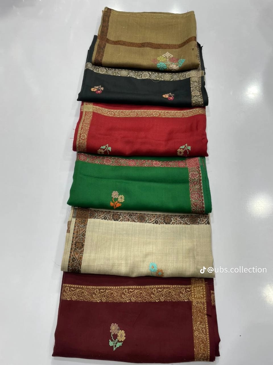 Wool Pashmina 3 pc suit with Shawl 
