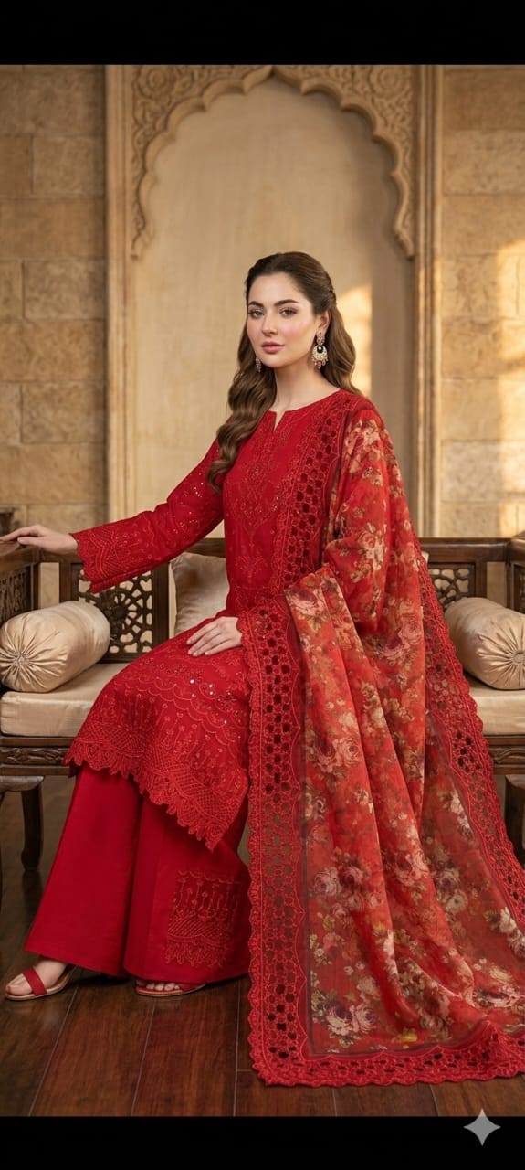 Lawn Embroidered 3pc Unstitched 