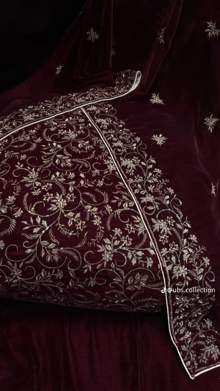Micro Velvet 3 pc suit with Shawl 