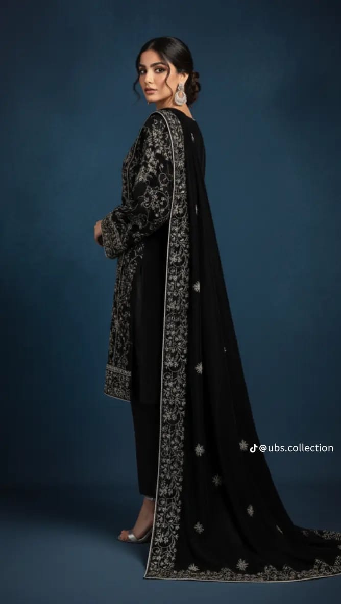 Micro Velvet 3 pc suit with Shawl 