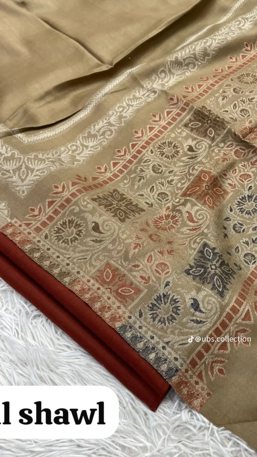 Wool Pashmina 3 pc suit with Shawl 