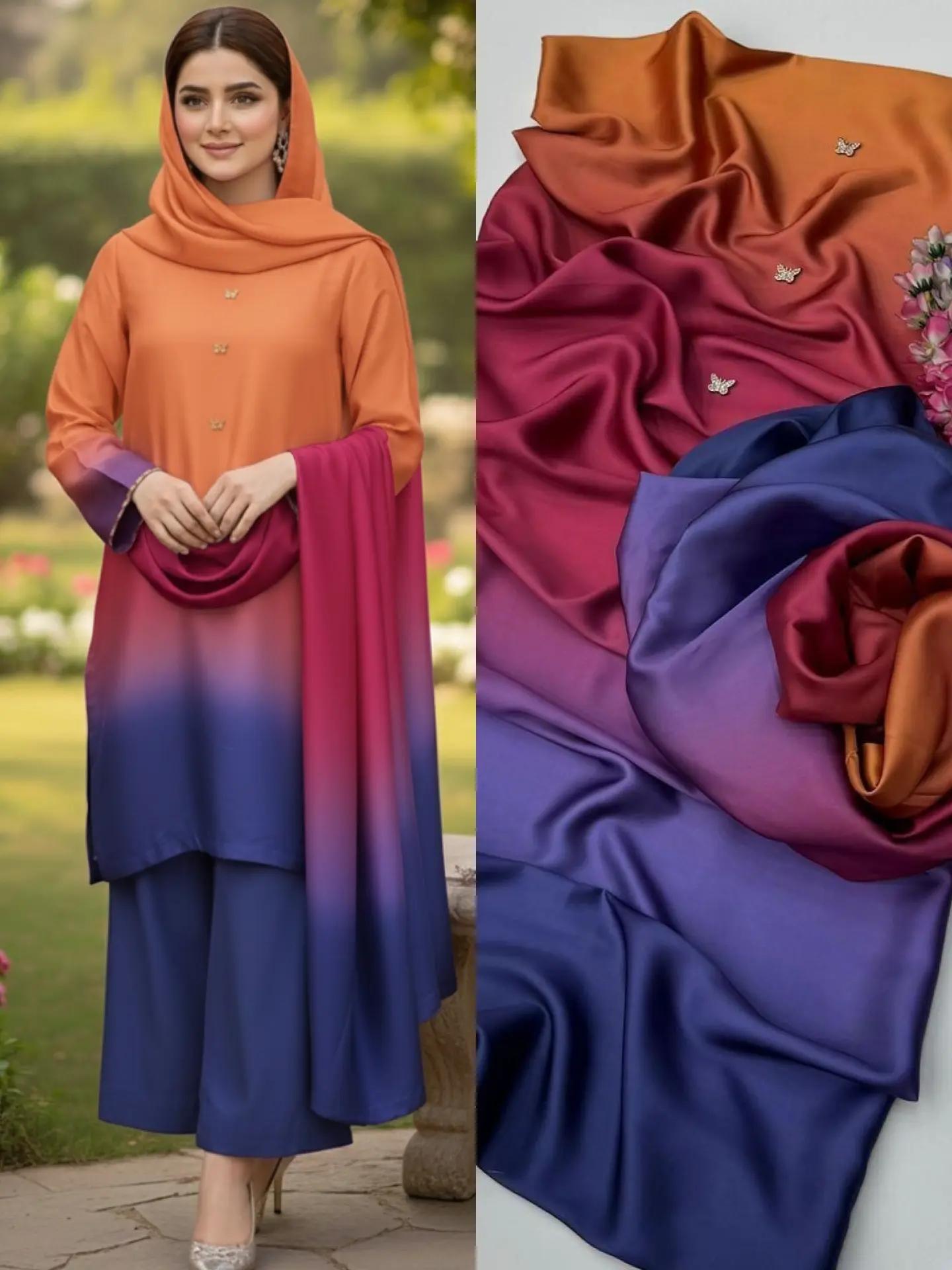 Silk Shamoos 3 colors Unstiched 