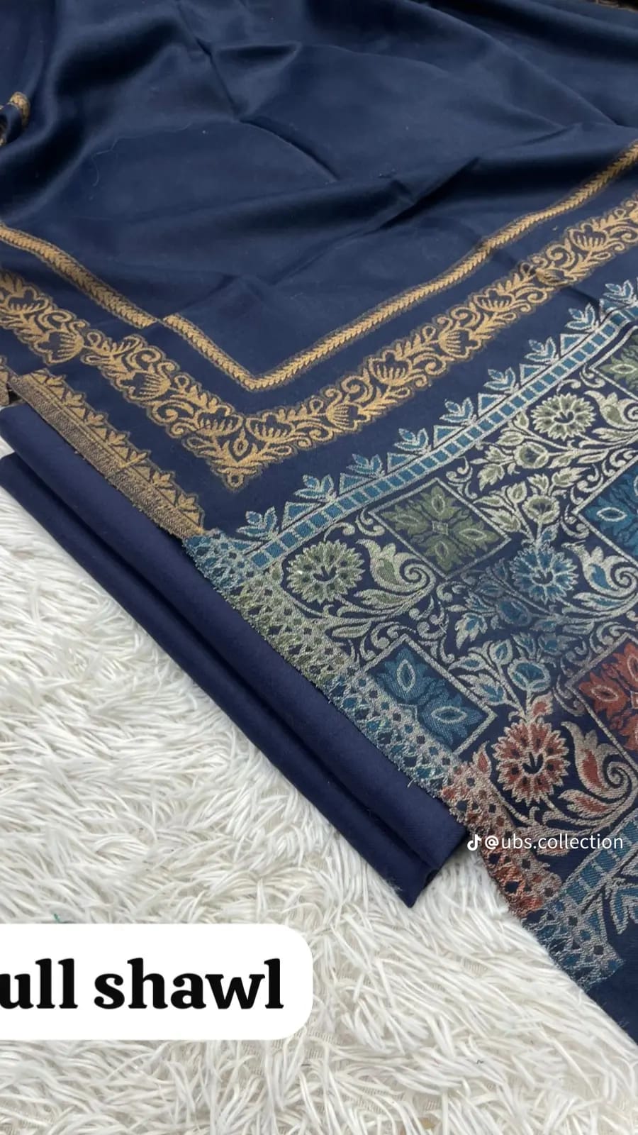 Wool Pashmina 3 pc suit with Shawl 