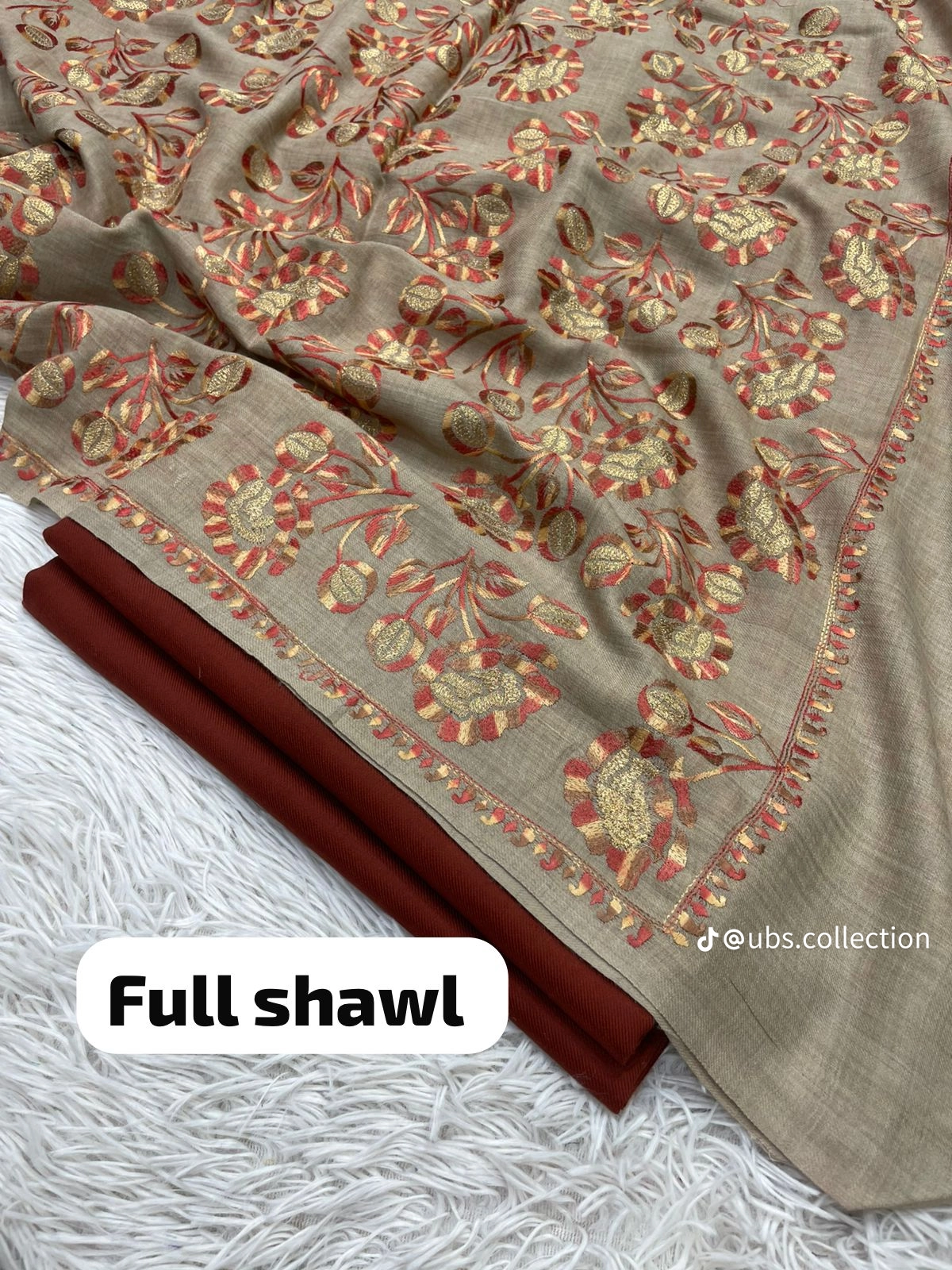 3-Pc Suit with Embroidered Shawl 