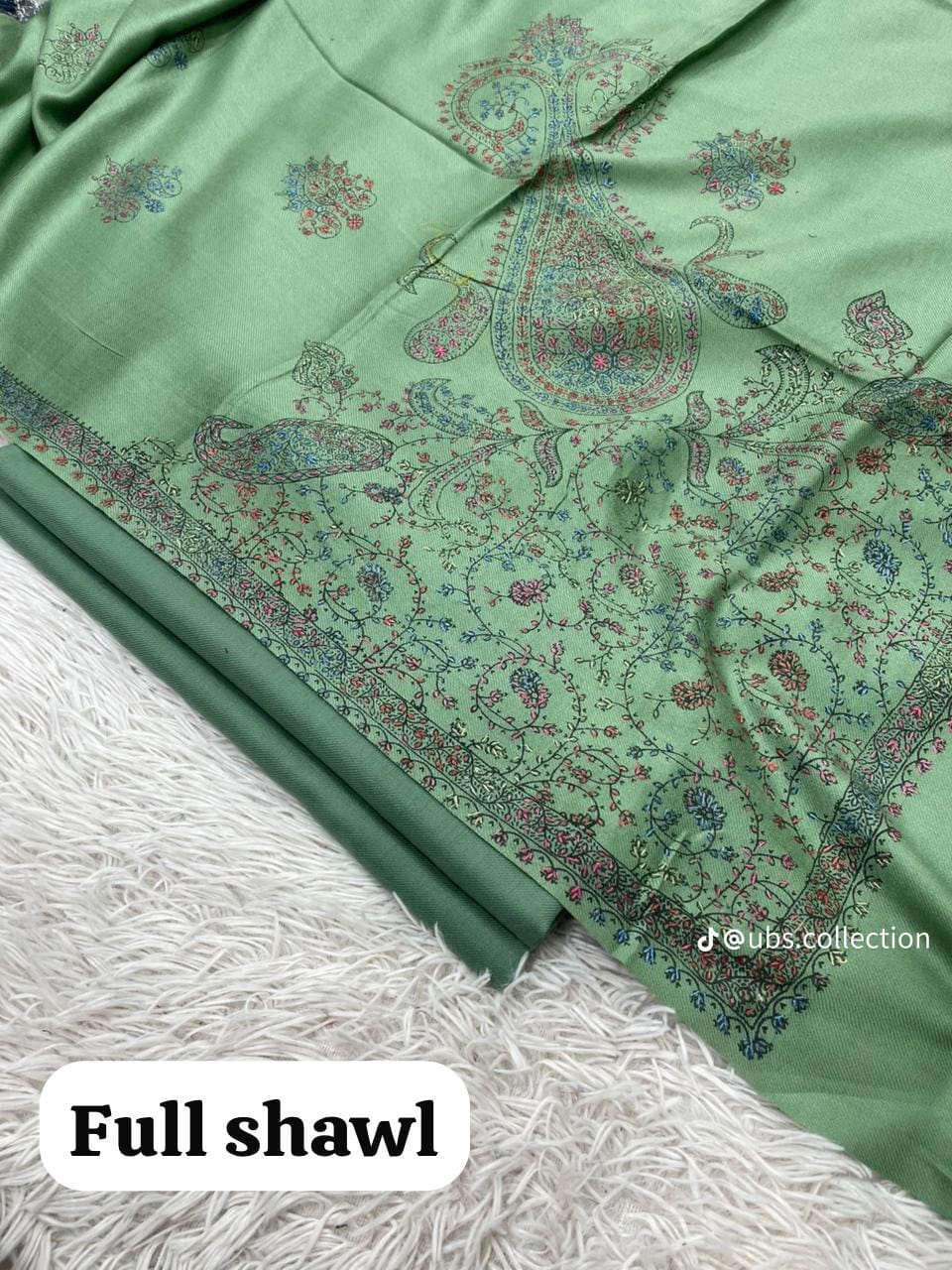 Wool Pashmina 3 pc suit with Shawl 