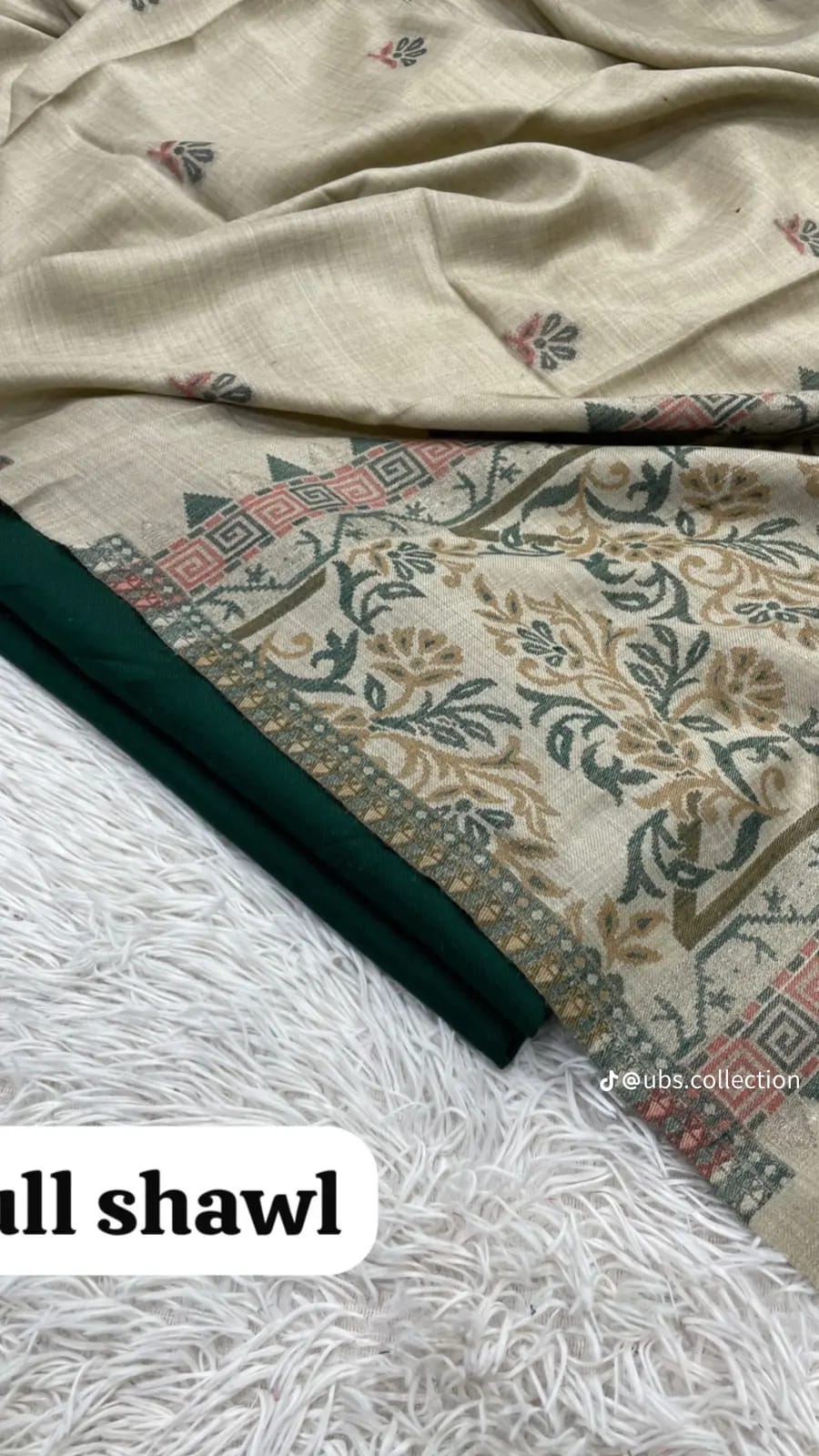 Wool Pashmina 3 pc suit with Shawl 