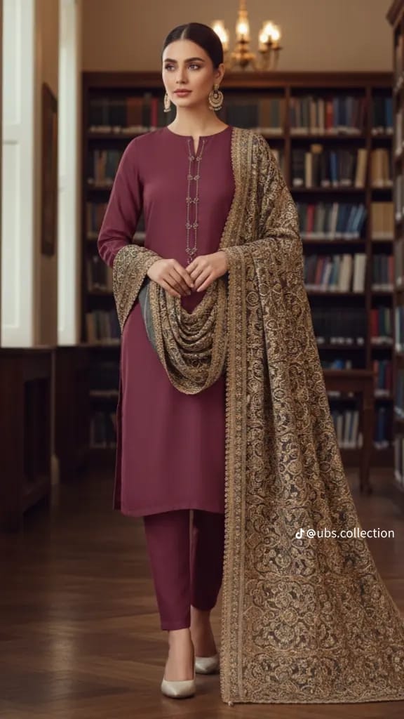 Micro Velvet 3 pc suit with Shawl