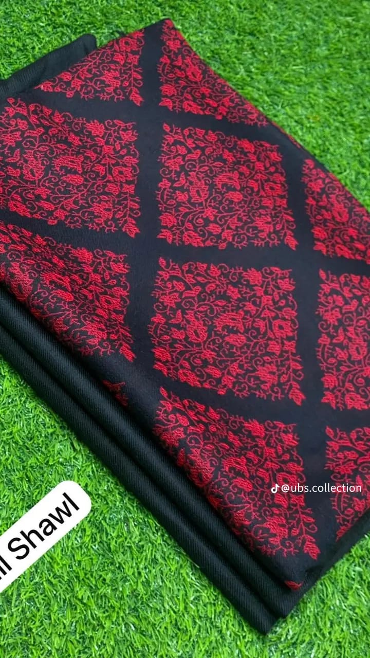 Wool Pashmina 3 pc suit with Shawl 