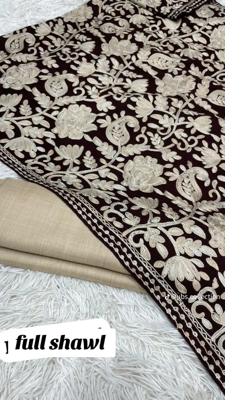 3-Pc Suit with Embroidered Shawl 