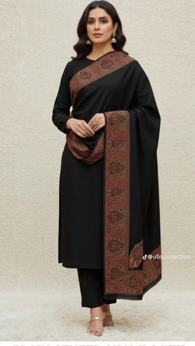 Wool Shawl 3 PC SUIT 