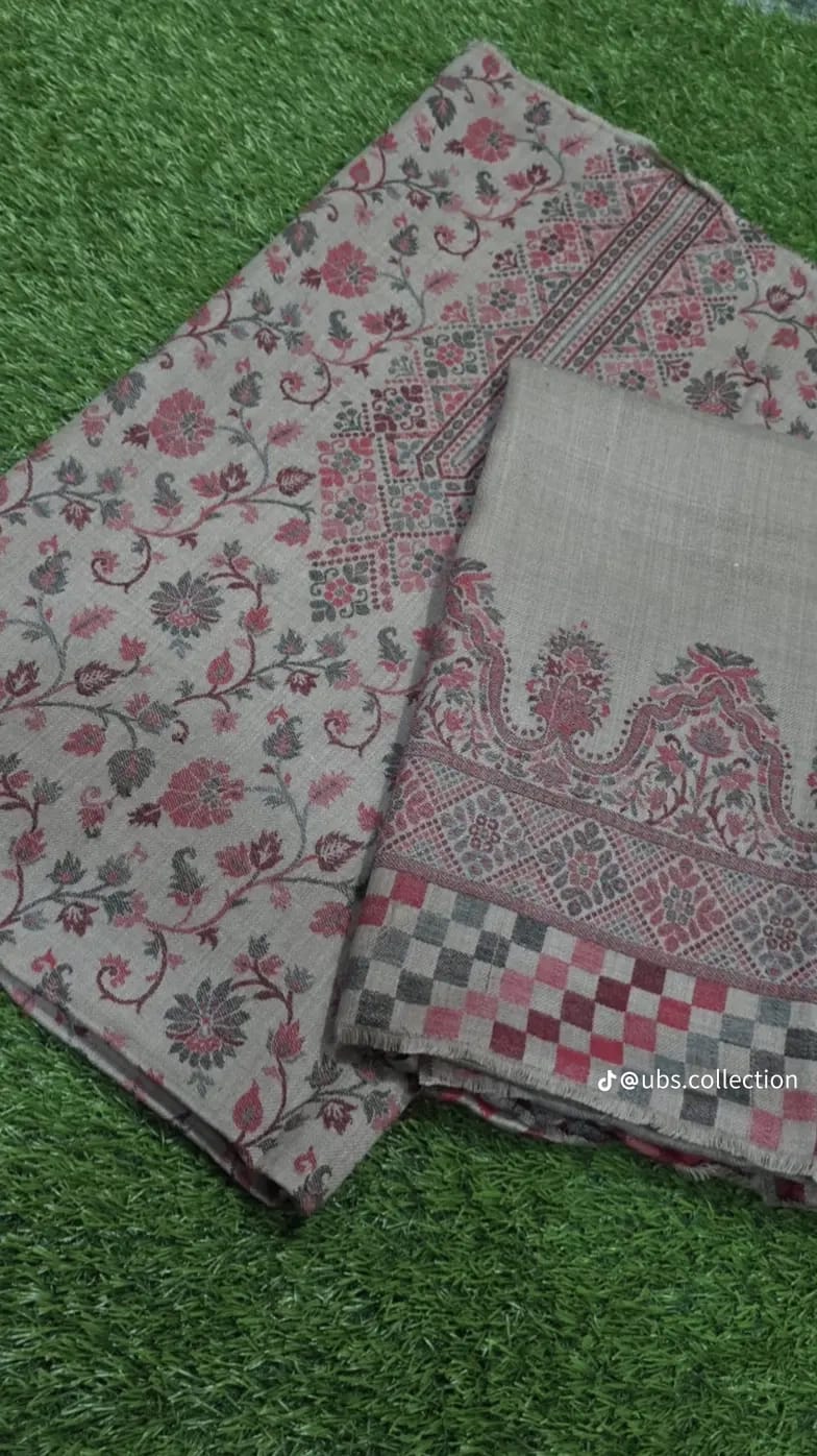 3pc Suit with Wool shawl Printed