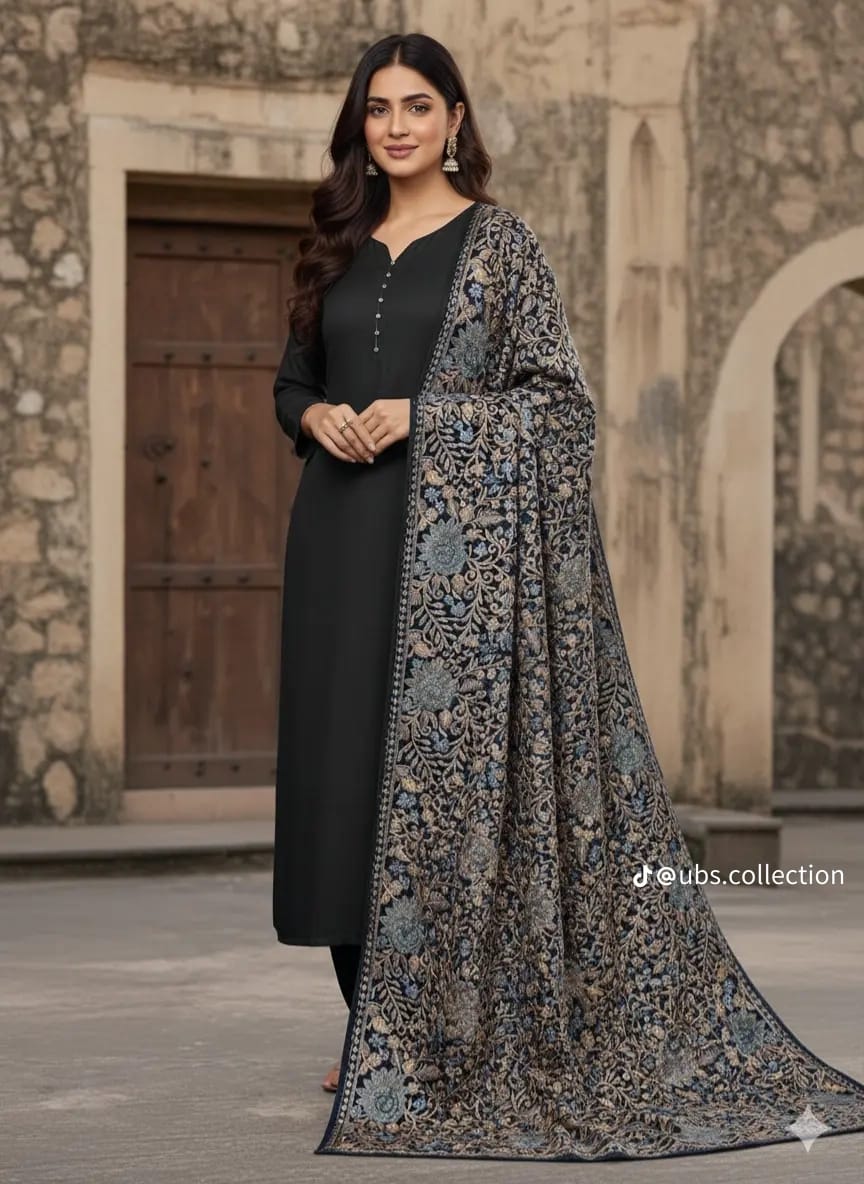 Micro Velvet 3 pc suit with Shawl 