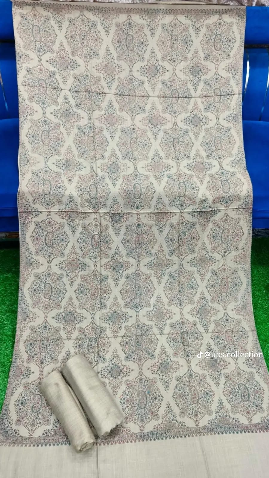 Wool Pashmina 3 pc suit with Shawl