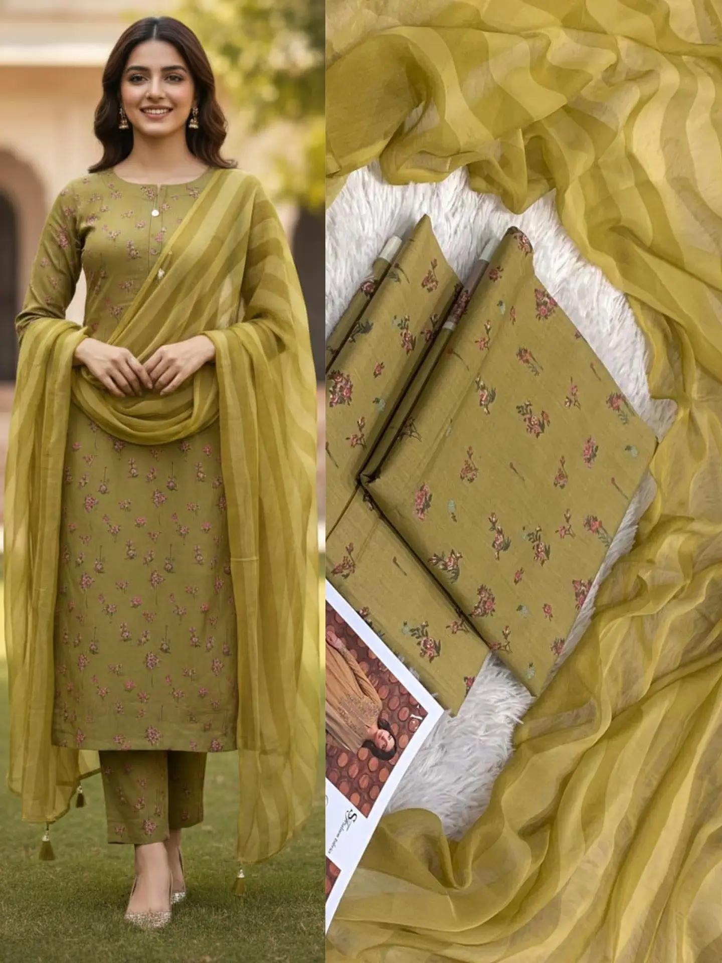 Lawn 3pc with Chiffon Dubatta 